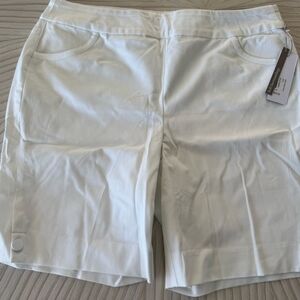 Soft Surroundings White Bermuda Shorts NWT